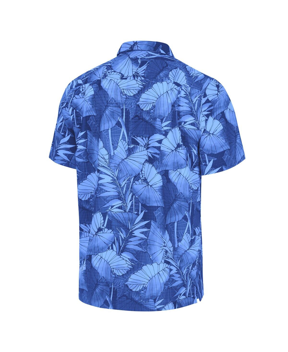 TOMMY BAHAMA MEN'S LIGHT BLUE INDIANAPOLIS COLTS BIG TALL COAST NUEVO FRONDS ISLANDZONE BUTTON-UP SHIRT 