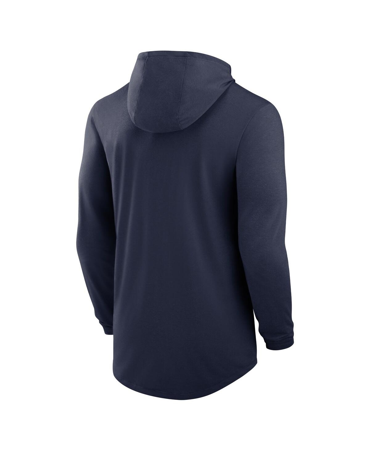 Nike Men's Navy Arizona Wildcats Lightweight Performance Long Sleeve Hoodie T-shirt In Black