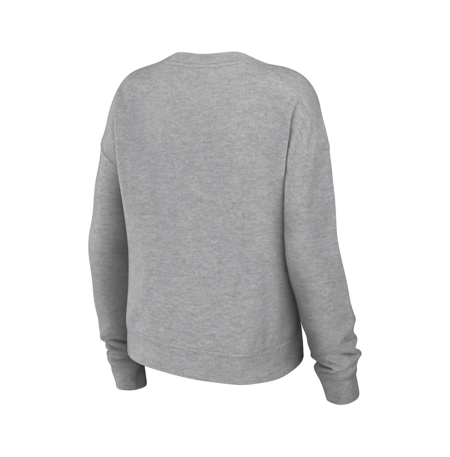 Женские комплекты WEAR by Erin Andrews Heather Gray Chicago Blackhawks Knit Long Sleeve Tri-Blend T-Shirt Pants Sleep Set — фото 4