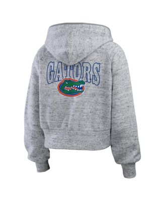 Women's Heather Gray Florida Gators Wear Speckle Double-Hit Raglan Full-Zip Hoodie
