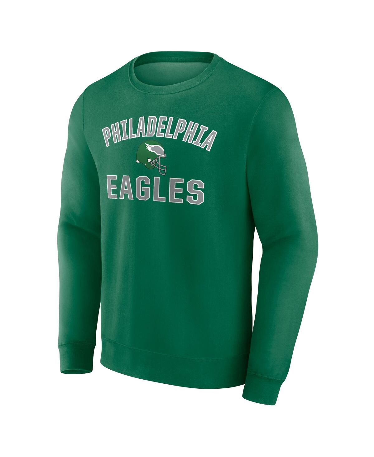 Fanatics Men's Kelly Green Philadelphia Eagles Gridiron Classics Victory Arch Pullover Sweatshirt In Kelly Green