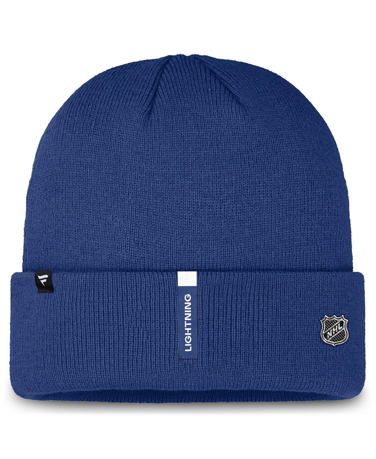 Fanatics Men's Blue Tampa Bay Lightning Authentic Pro Cuffed Knit Hat In Blue