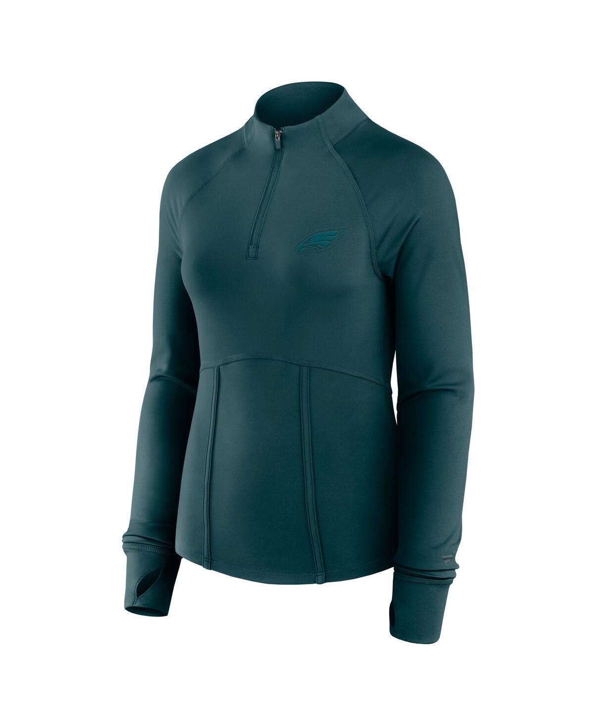 Fanatics Women's Midnight Green Philadelphia Eagles Elements Quarter-zip Jacket In Green