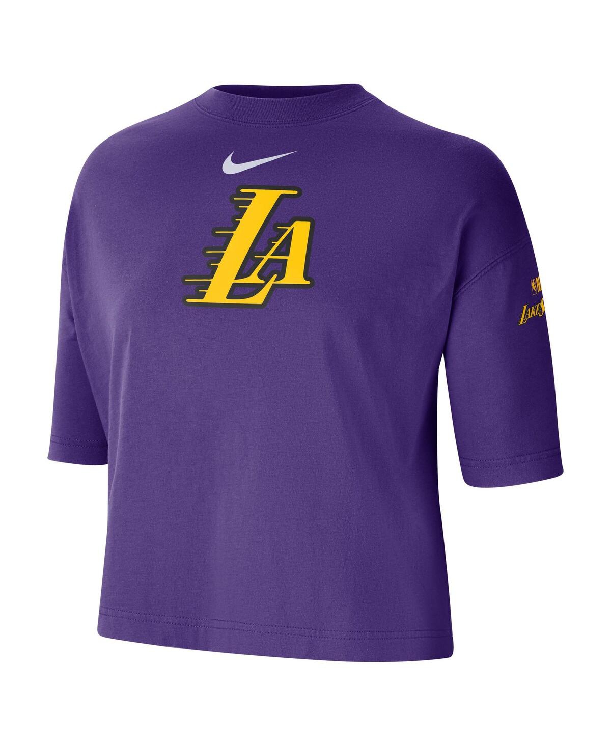 Nike Women's Purple Los Angeles Lakers 2024/25 City Edition Courtside Boxy T-shirt In Purple