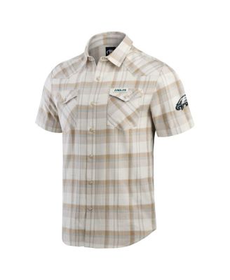 Darius Rucker Collection by Men's Gray Philadelphia Eagles Plaid Full-Snap Shirt