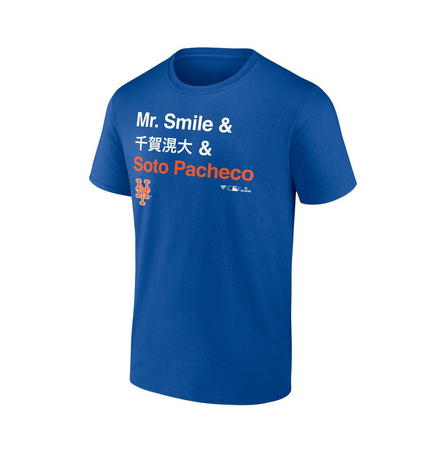 Мужская футболка Fanatics Juan Soto Royal New York Mets Mr. Smile and Soto Pacheco — фото 4