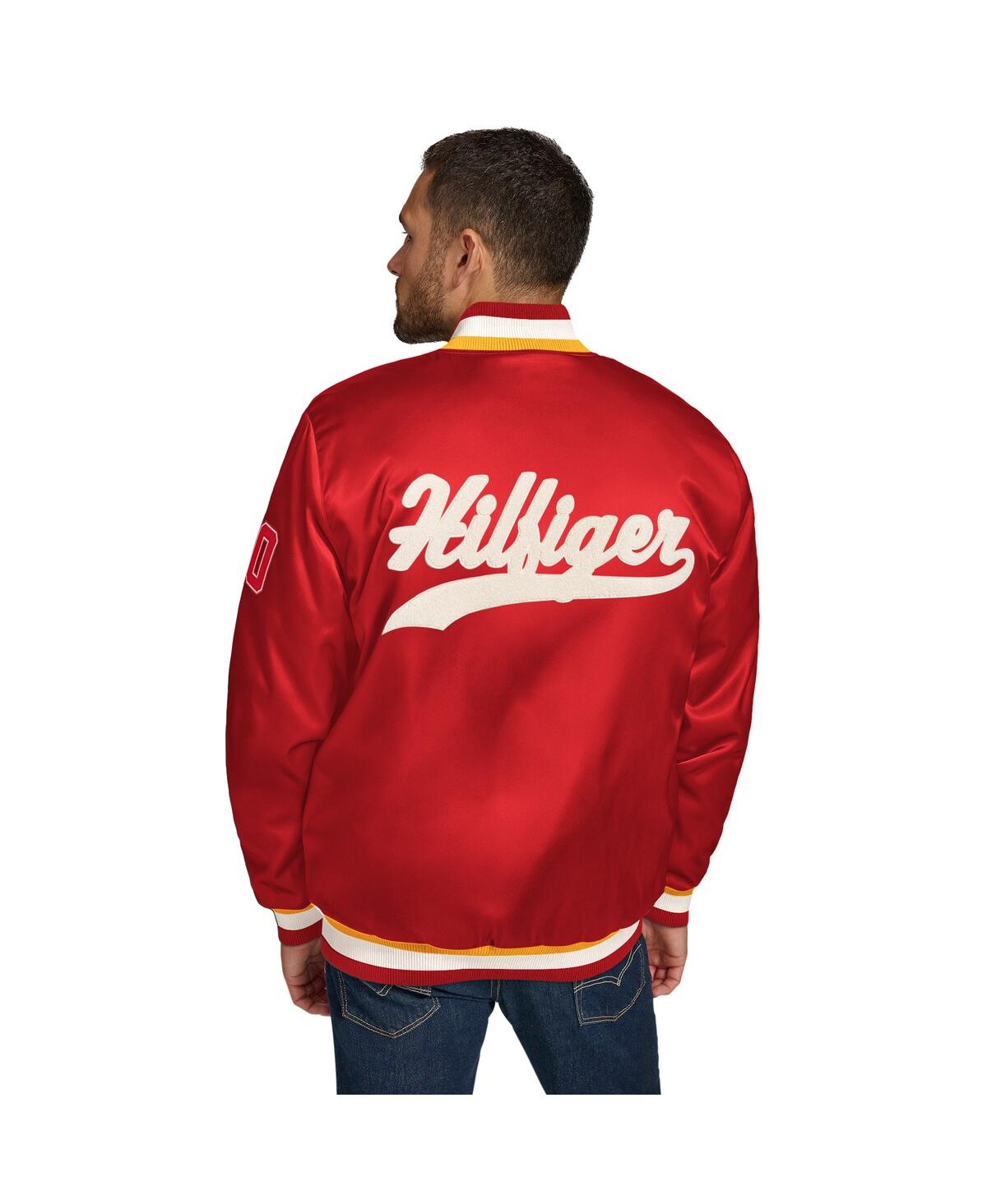 Shop Tommy Hilfiger Men's Red Kansas City Chiefs Dante Full-snap Satin Jacket