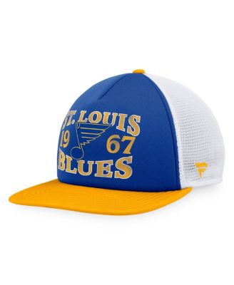 Men's Blue/Gold St. Louis Blues Heritage Vintage Foam Front Trucker Snapback Hat