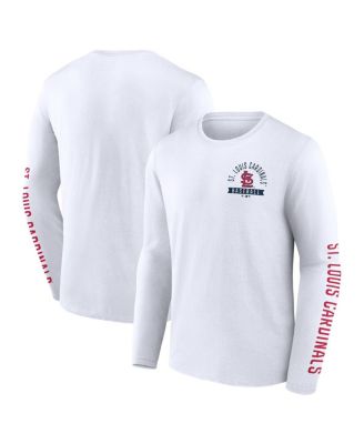 Fanatics - Men's White St. Louis Cardinals Press Box Long Sleeve T-Shirt