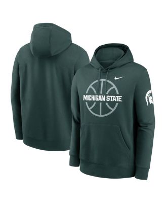 Nike - Men's Green Michigan State Spartans Basketball Icon Club Fleece Pullover Hoodie