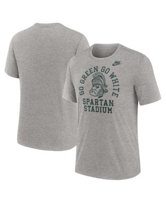 Nike - Men's Heather Gray Michigan State Spartans Legacy Local Tri-Blend T-Shirt