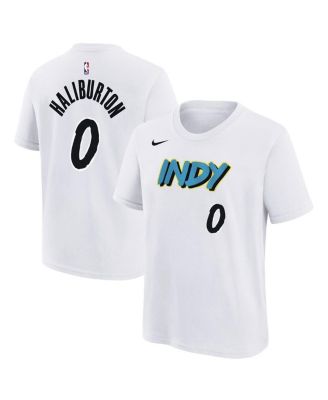 Nike - Big Boys and Girls Tyrese Haliburton White Indiana Pacers 2024/25 City Edition Name Number T-Shirt