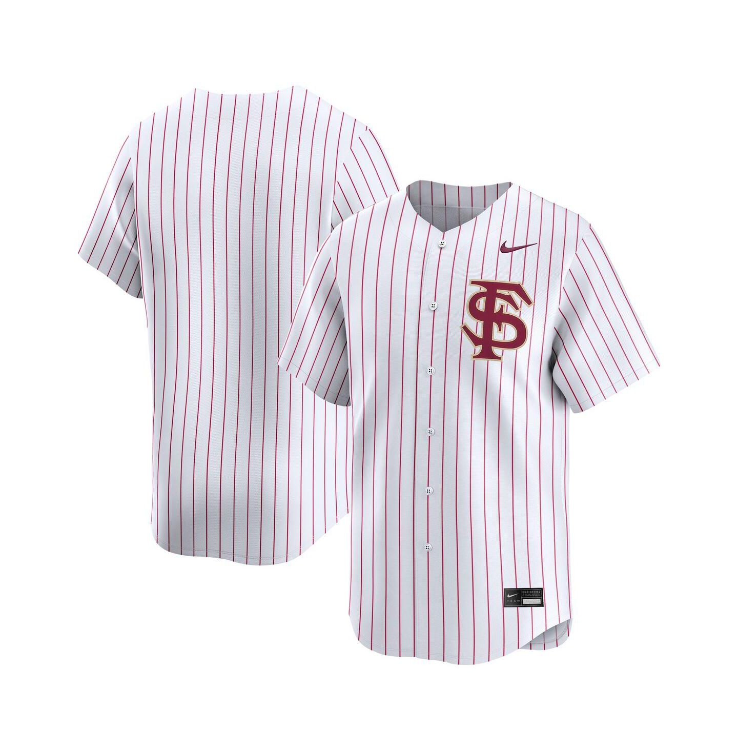 Мужской топ Nike White Pinstripe Florida State Seminoles College Limited Baseball Jersey — фото 1