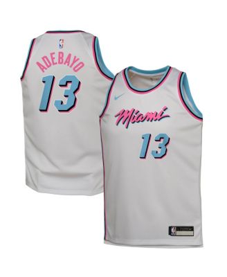 Nike - Big Boys and Girls  Bam Adebayo White Miami Heat 2024/25 Swingman Player Jersey - City Edition