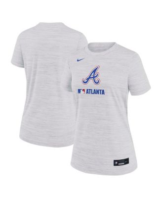 Nike - Women's  Ash Atlanta Braves Authentic Collection City Connect Velocity Performance T-Shirt