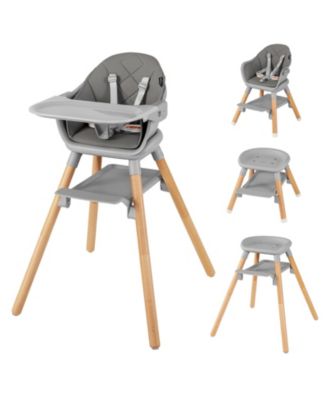 6 in 1 Convertible Highchair with Safety Harness and Removable Tray