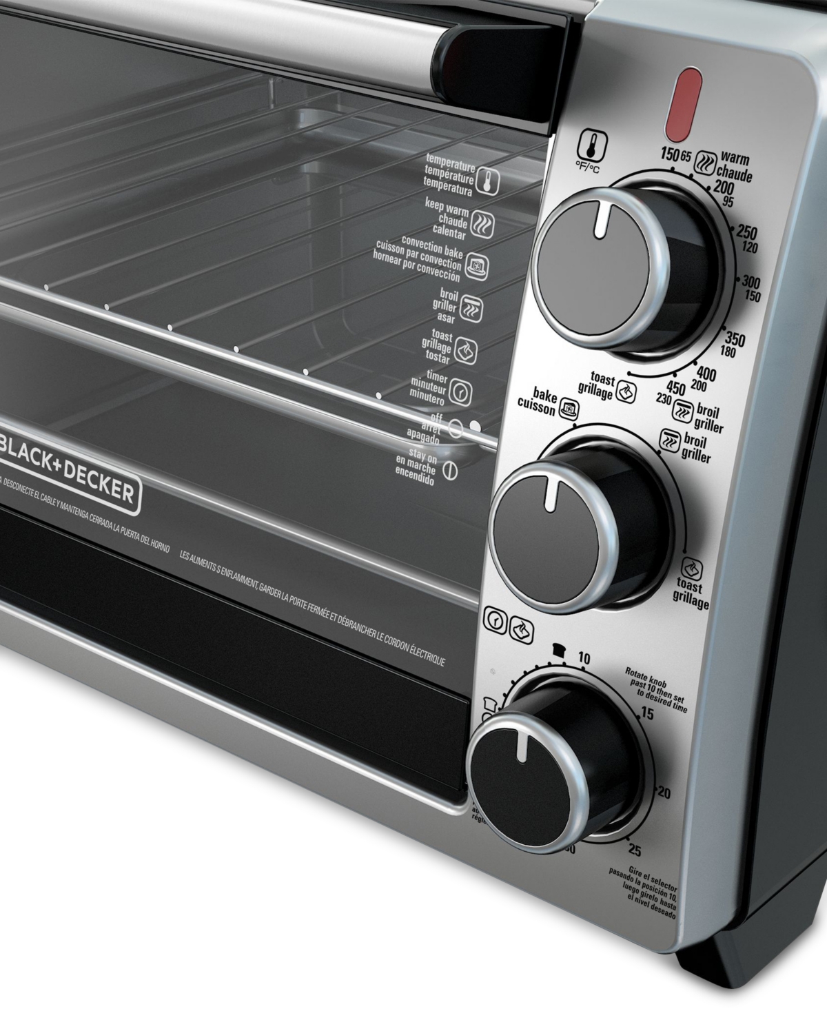 Black & Decker 6-slice Countertop Convection Oven In Stainless Steel Black