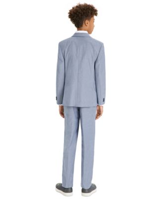 Big Boys Chambray Classic Fit Stretch Suit Jacket