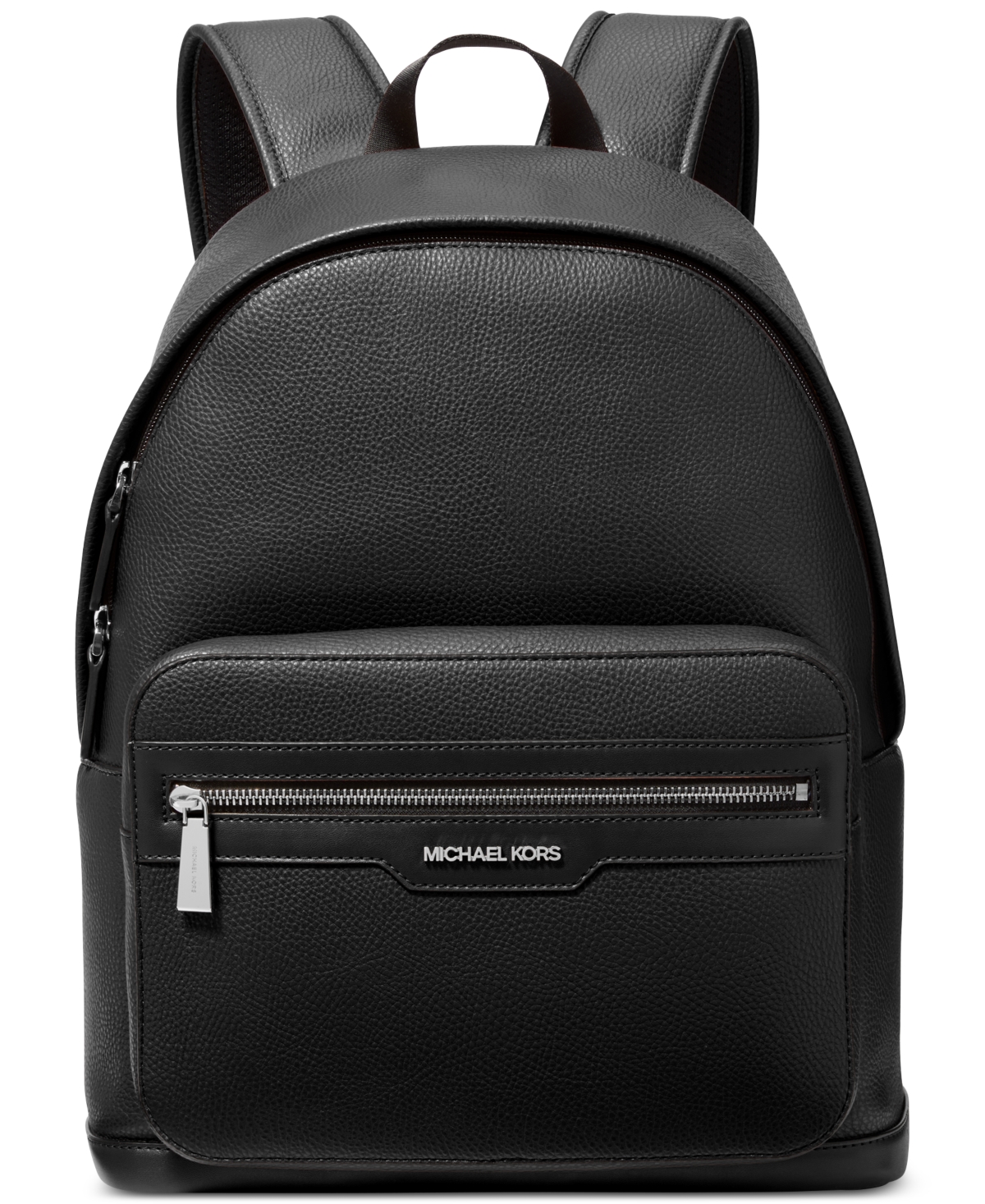 Shop Michael Kors Men's Malone Leather Logo Backpack In Black
