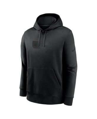Men's Black Carolina Panthers Edge French Terry Club Pullover Hoodie