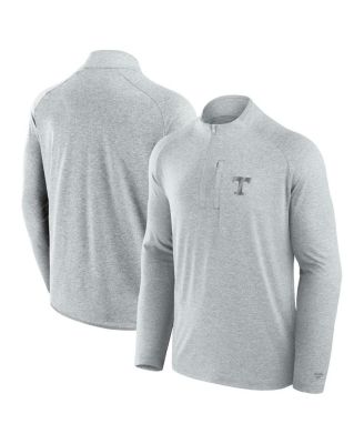 Fanatics - Men's Gray Tennessee Volunteers Mock Neck Half-Zip Pullover Jacket