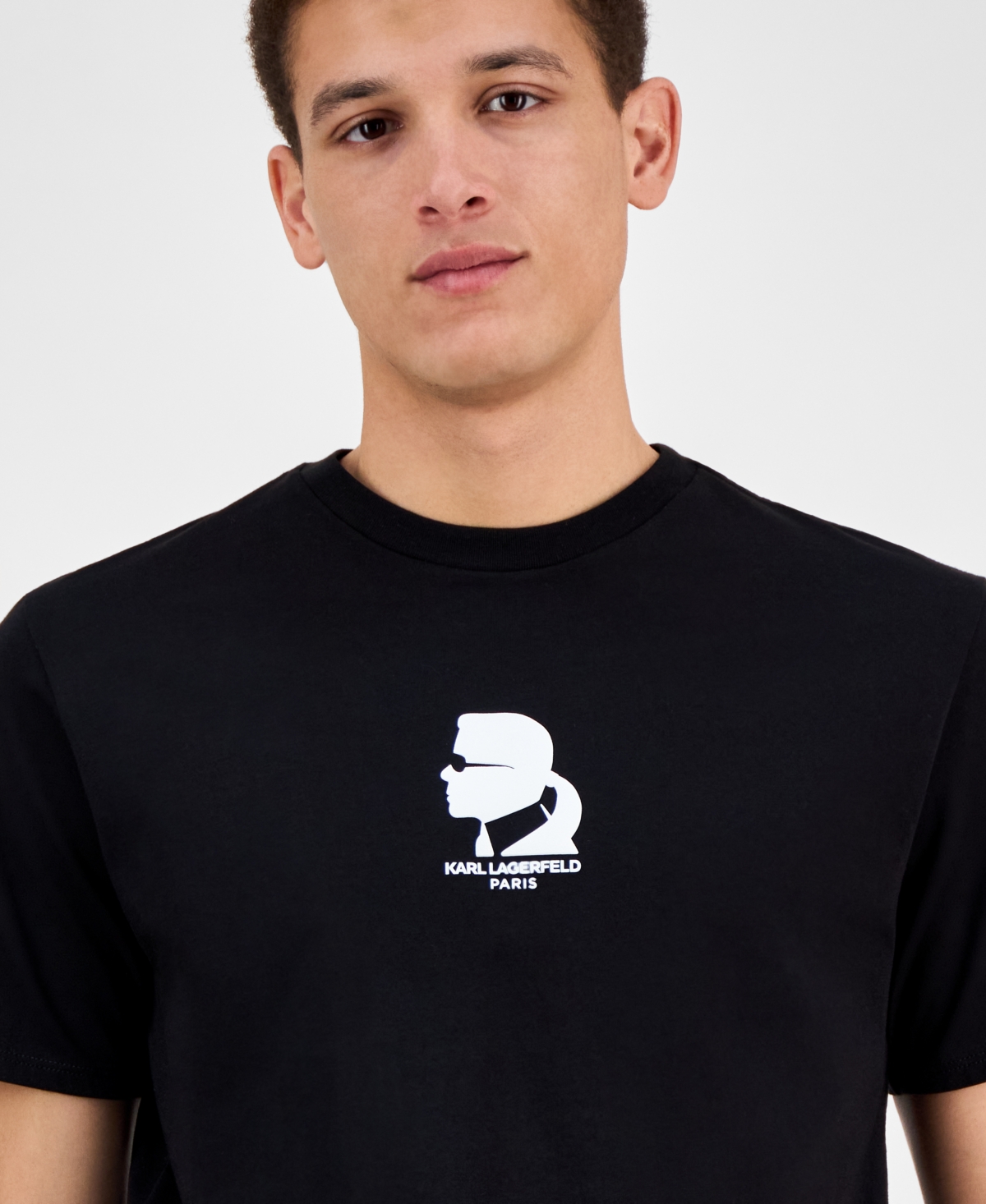 Karl Lagerfeld Men's Karl Head Graphic T-shirt In Black