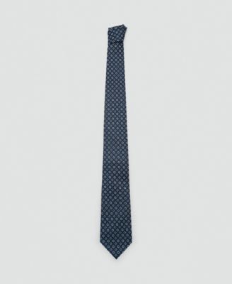 MANGO Men's Silk Geometric Tie