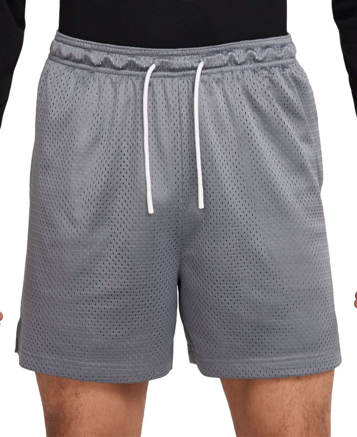 Nike Men's Dri-fit 5" Mesh Basketball Shorts In Cool Grey,white