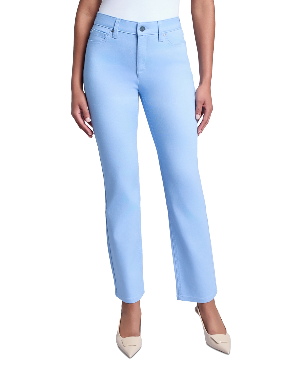 Jones New York Lexington Straight Leg Jeans In Chintz Blue
