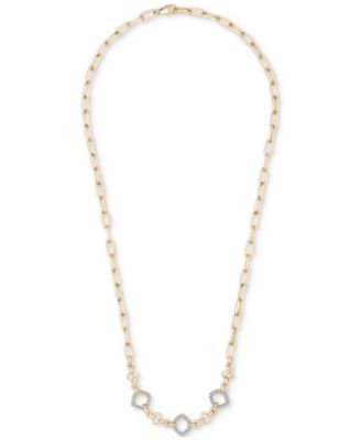 Diamond Rhombus Link Necklace (1/4 ct. t.w) in 14k Yellow Gold, Exclusively at Macy's