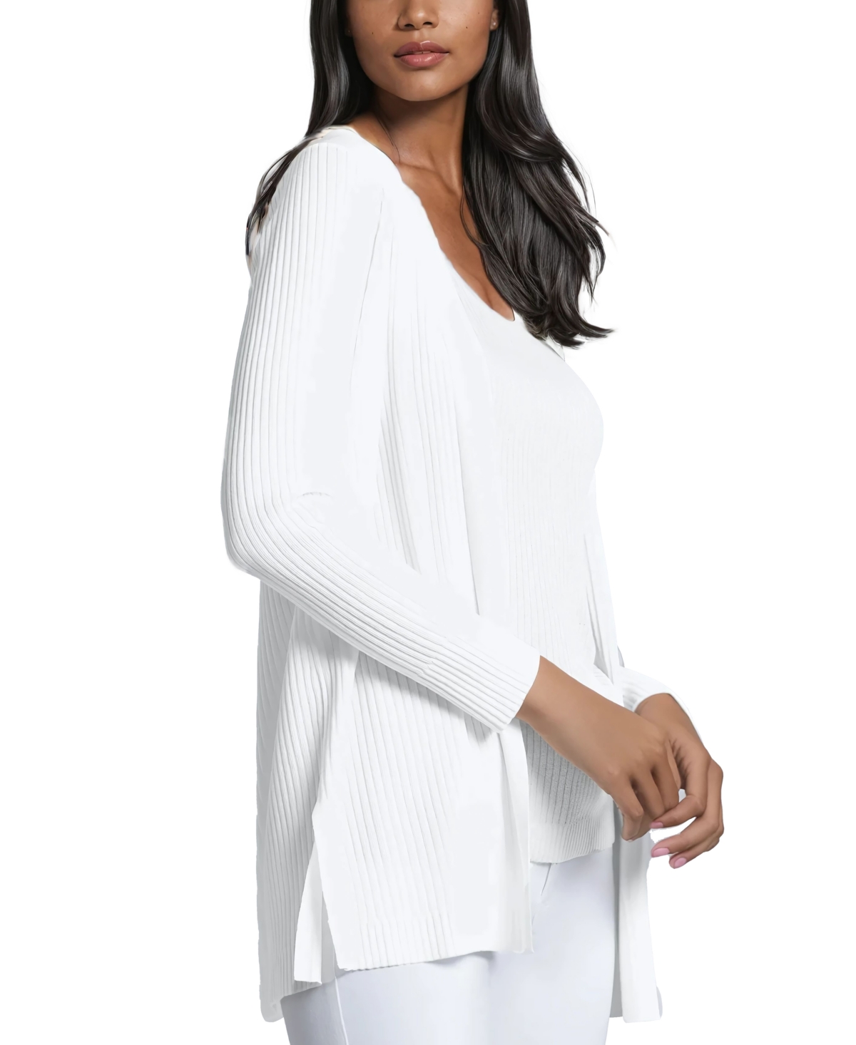 Jones New York Women's Petite Sutton Open-front Cardigan In White
