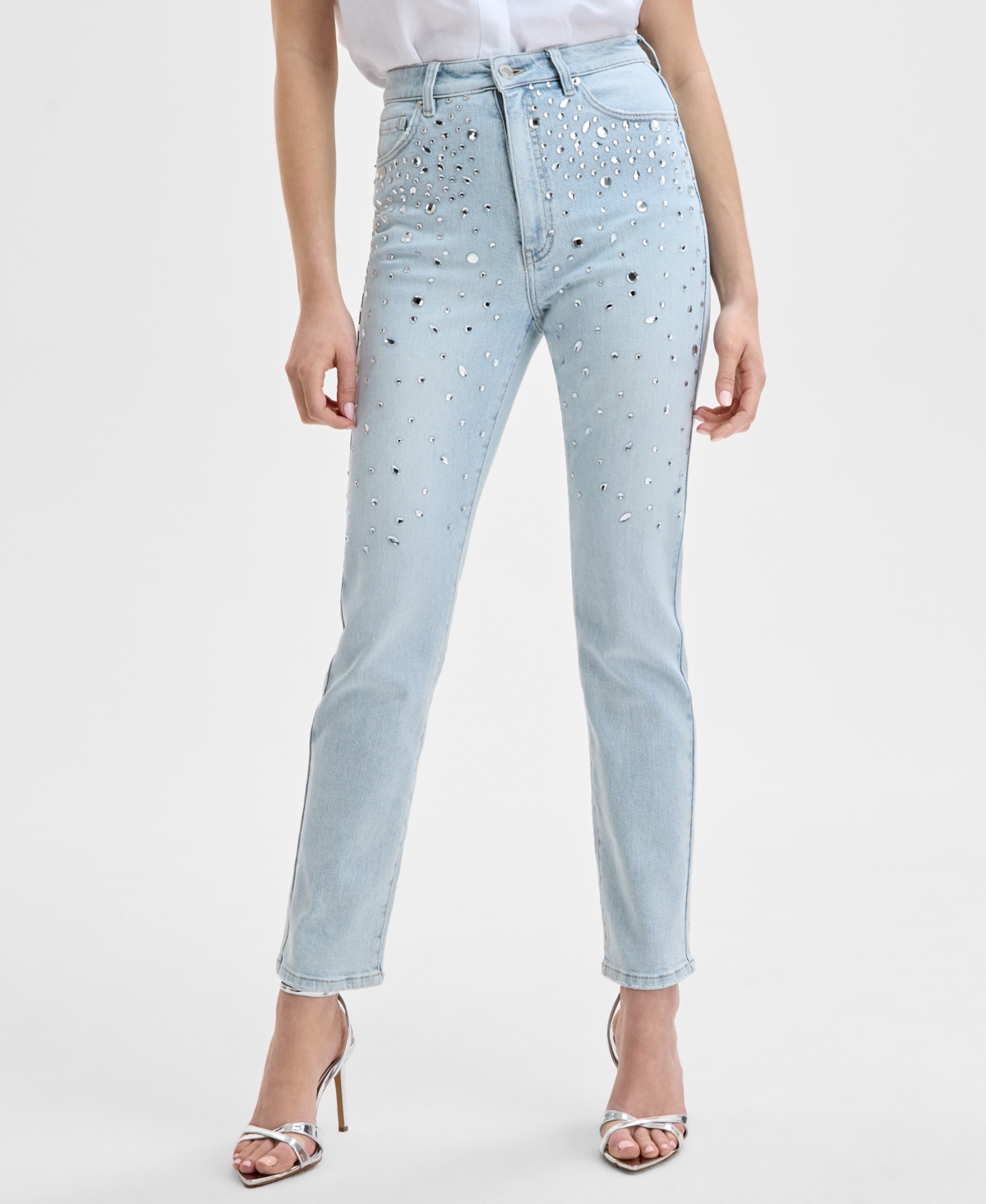 INC INTERNATIONAL CONCEPTS WOMEN'S EMBELLISHED HIGH RISE JEANS, EXCLUSIVELY AT MACY'S 