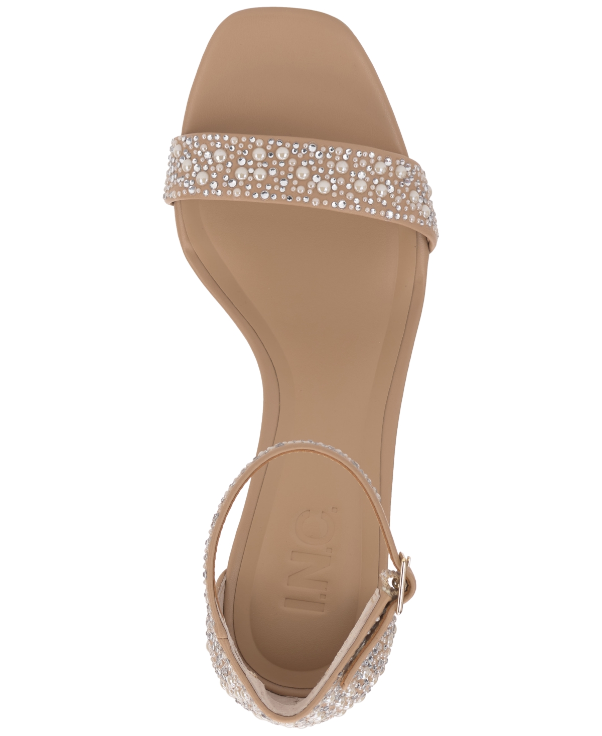 Inc International Concepts Women's Lexini Two-piece Sandals, Created For Macy's In Pearl Bling