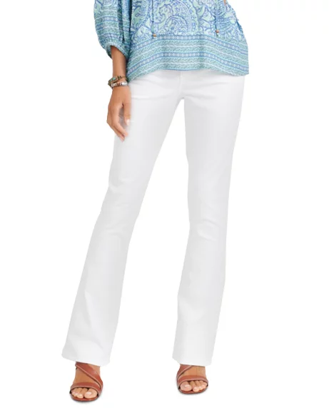 Petite "Ab" solution Itty Bitty Bootcut Jeans  - Optic White