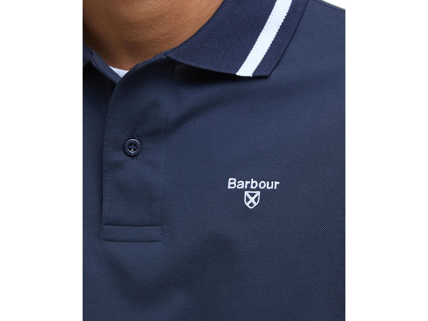 Мужское поло Barbour Ferrybridge Lightweight Polo Shirt, цвет: Тёмно-синий — фото 4