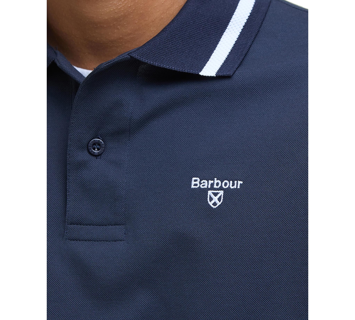 Shop Barbour Men's Ferrybridge Lightweight Polo Shirt In Navy