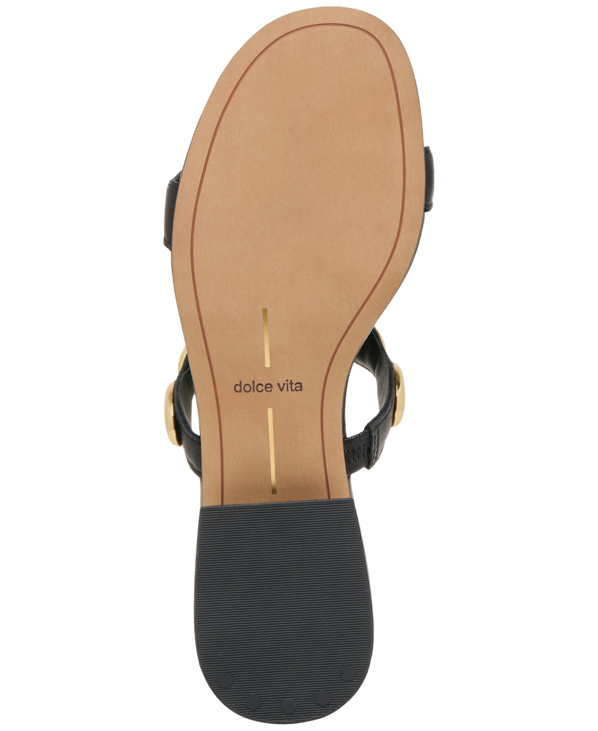 Dolce Vita Women's Fresco Embellished Double Band Slide Low Block Heel Dress Sandals