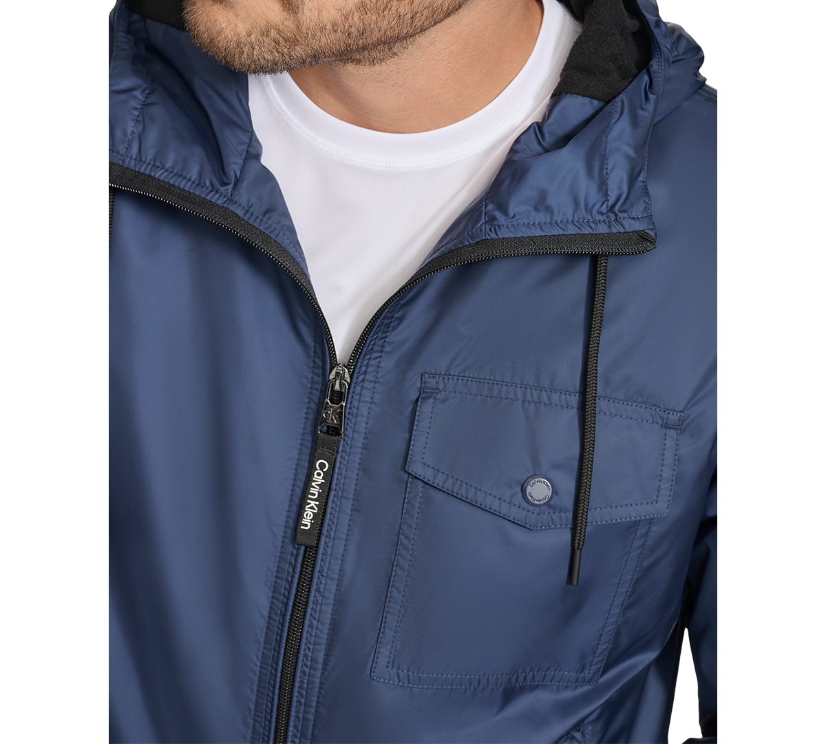 CALVIN KLEIN MEN'S POLAR FLEECE LINED WINDBREAKER 