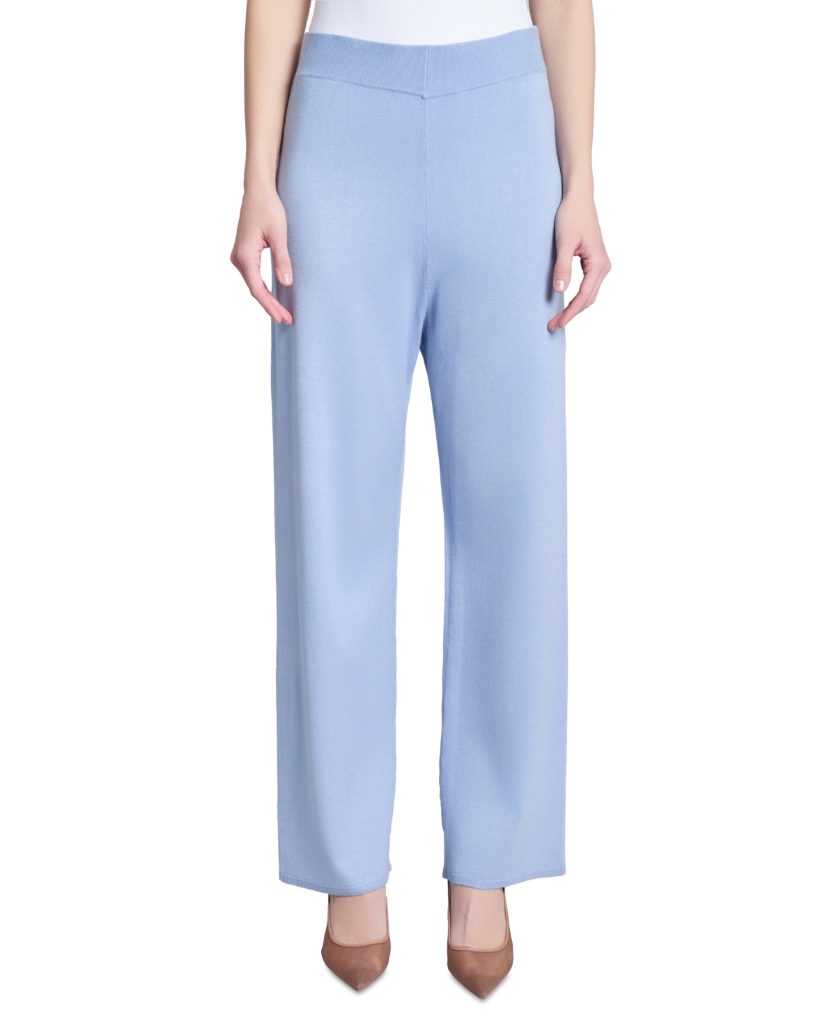 Jone New York Women's Pull-On Knit Pants - Chintz Blue