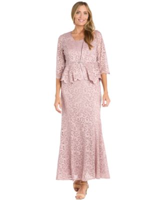 Women's Glitter Lace Gown & Jacket