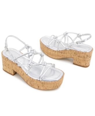 Women's Essa Knots Square Toe Wedge Sandals