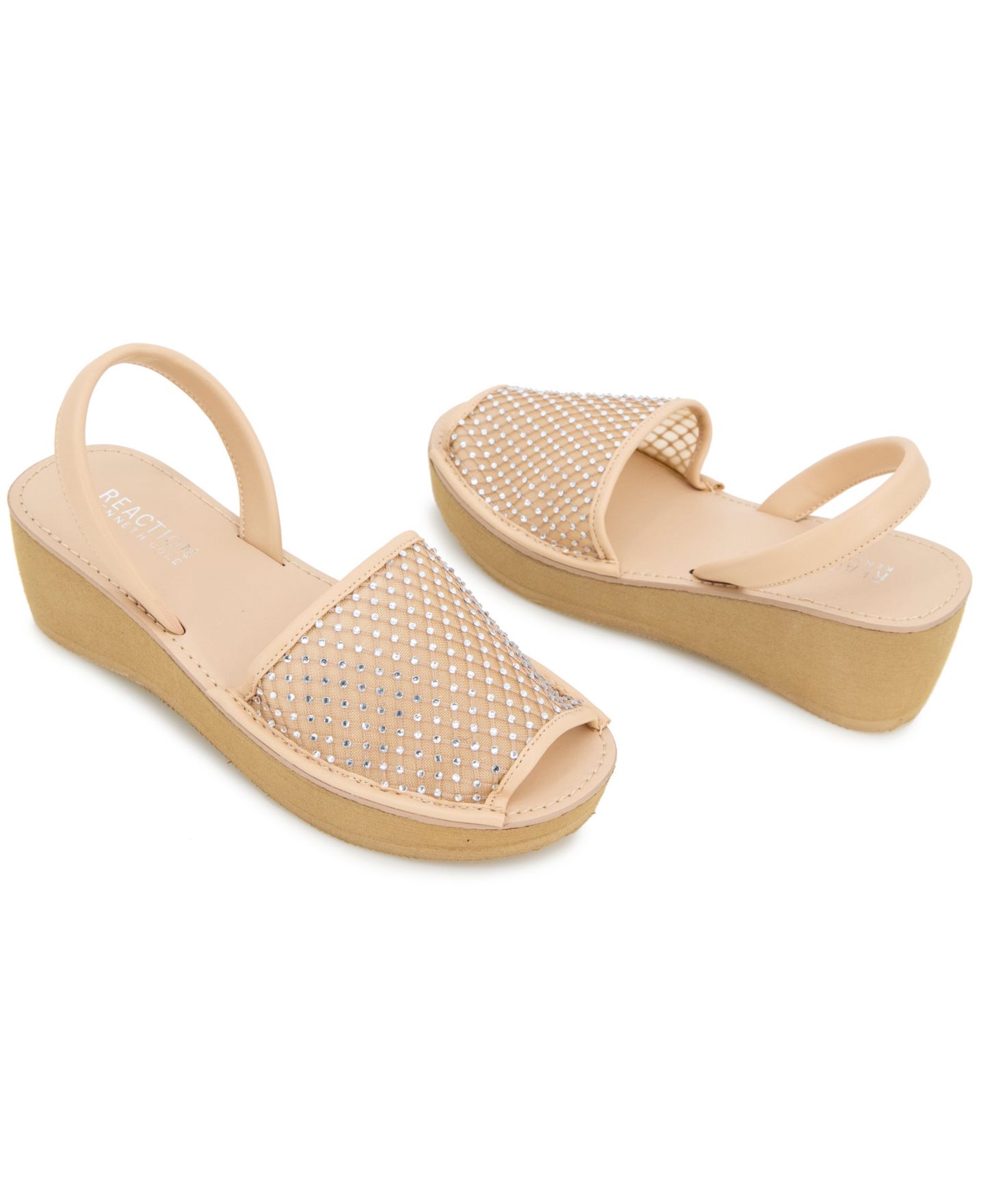 Женские сандалии Kenneth Cole Reaction Fine Glass Mesh Wedge, цвет: Миндальный сетчатый — фото 8