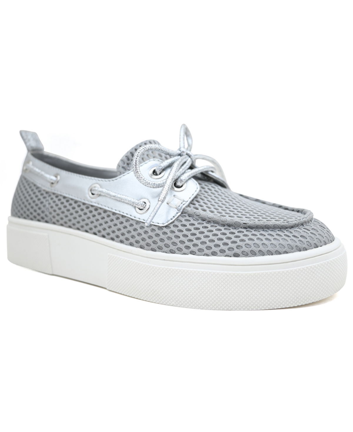 Women's Zelda Almond Toe Boat Shoes - Blue Mesh