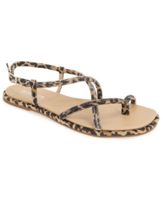 Women's Waltz Strappy Square Toe Flat Sandals