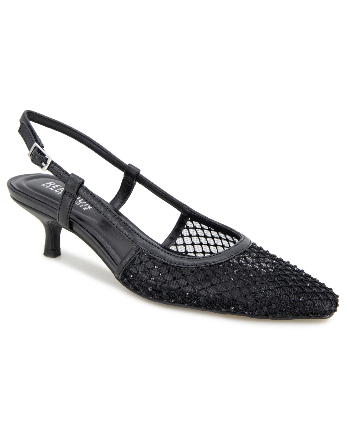 Women's Maggie Mesh Slingback Sandals - Black Crystal Mesh