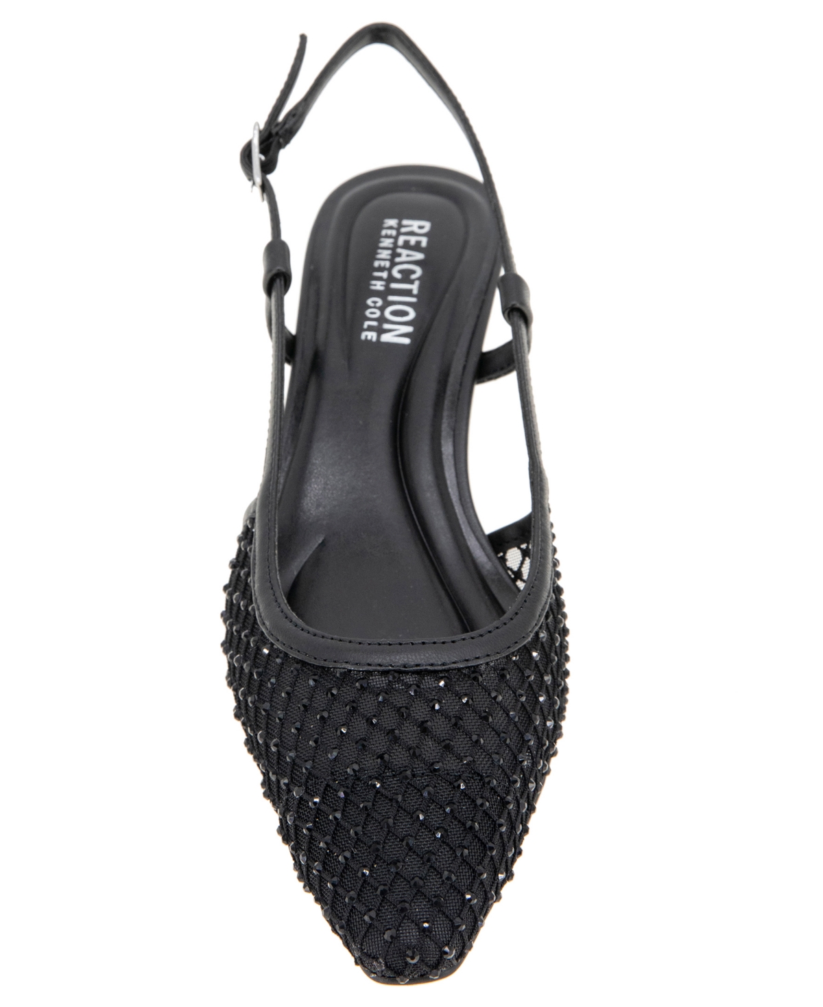 Kenneth Cole Reaction Women's Maggie Mesh Slingback Sandals In Black Crystal Mesh
