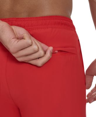 Men's Regular-Fit Quick-Dry 5" Swim Trunks with Compression Short Liner