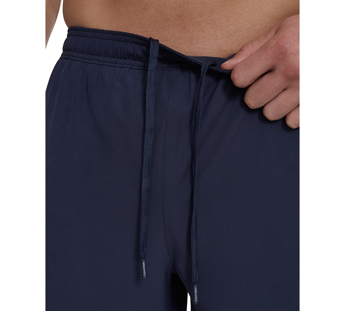 Calvin Klein Men's Regular-fit Quick-dry 5" Swim Trunks With Compression Short Liner In Navy