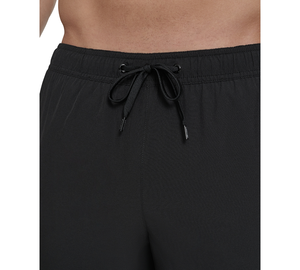Calvin Klein Men's Core Euro Regular-fit Quick-dry 5" Swim Trunks With Compression Short Liner In Black
