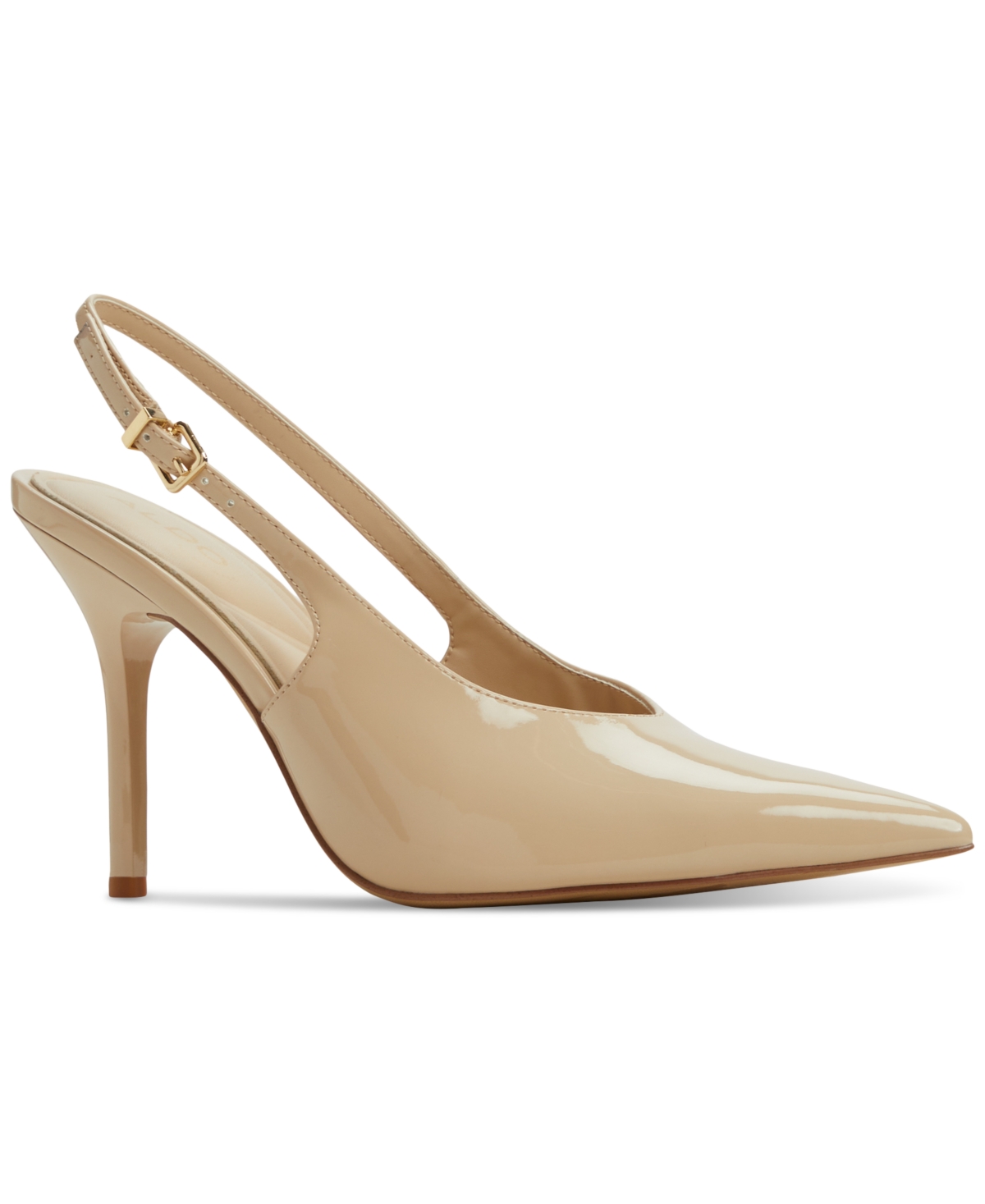 Shop Aldo Women's Lysandre Pointed-toe Slingback Pumps In Beige Patent